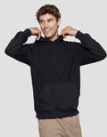 Details Texture Ottoman Half Body Front Hoodie Fit Sweater Pria