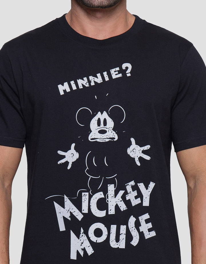 Disney Mickey Terrified Men's Short Sleeve T-Shirt