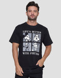 Disney Mickey And Family In Four Grids Men's Short Sleeve T-Shirt