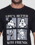 Disney Mickey And Family In Four Grids Men's Short Sleeve T-Shirt
