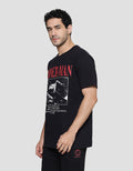 Marvel Spiderman Poster Kaos Casual Pria