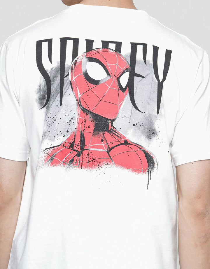 Marvel Poster-Like Spidey And Text Men's T-Shirt