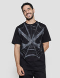 Marvel Spiderman Nets In Grey Print Men's T-Shirt