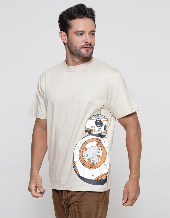 Star Wars BB8 Print Kaos Casual Pria