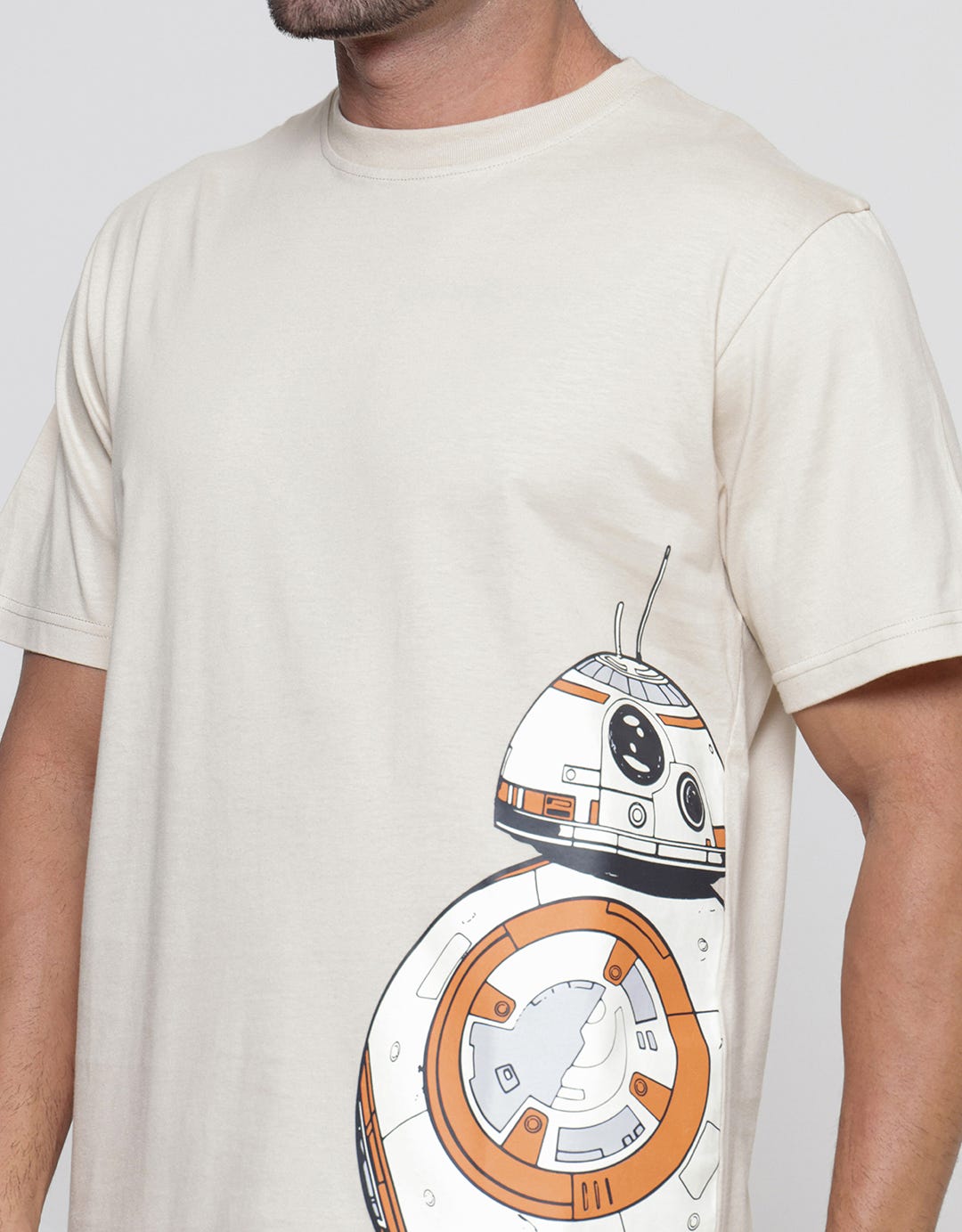 Star Wars BB8 Print Kaos Casual Pria
