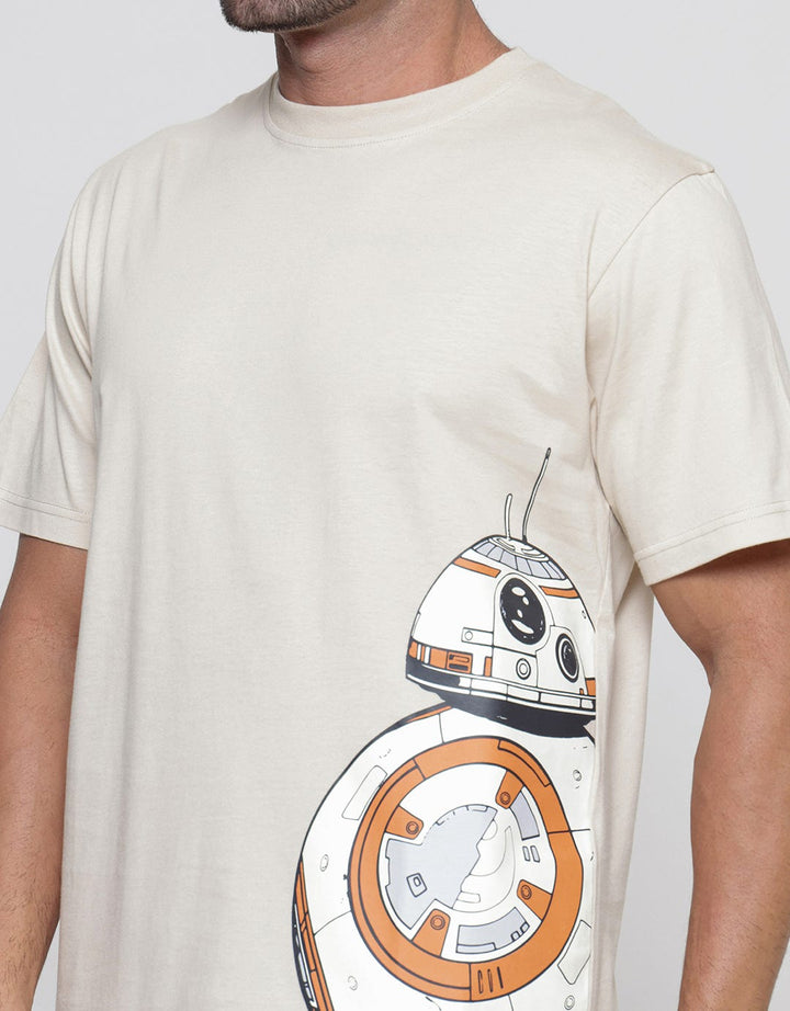 Star Wars BB8 Print Kaos Casual Pria