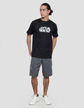 Star Wars Logo In Flame Kaos Casual Pria