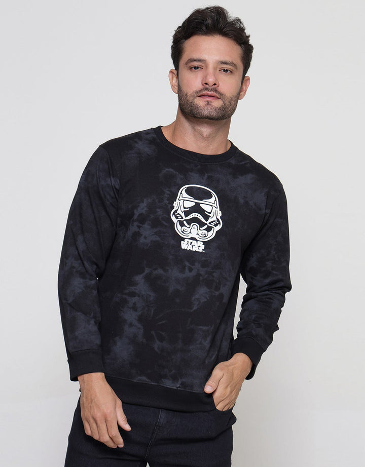 Star Wars White Logo Puff Sweater Pria