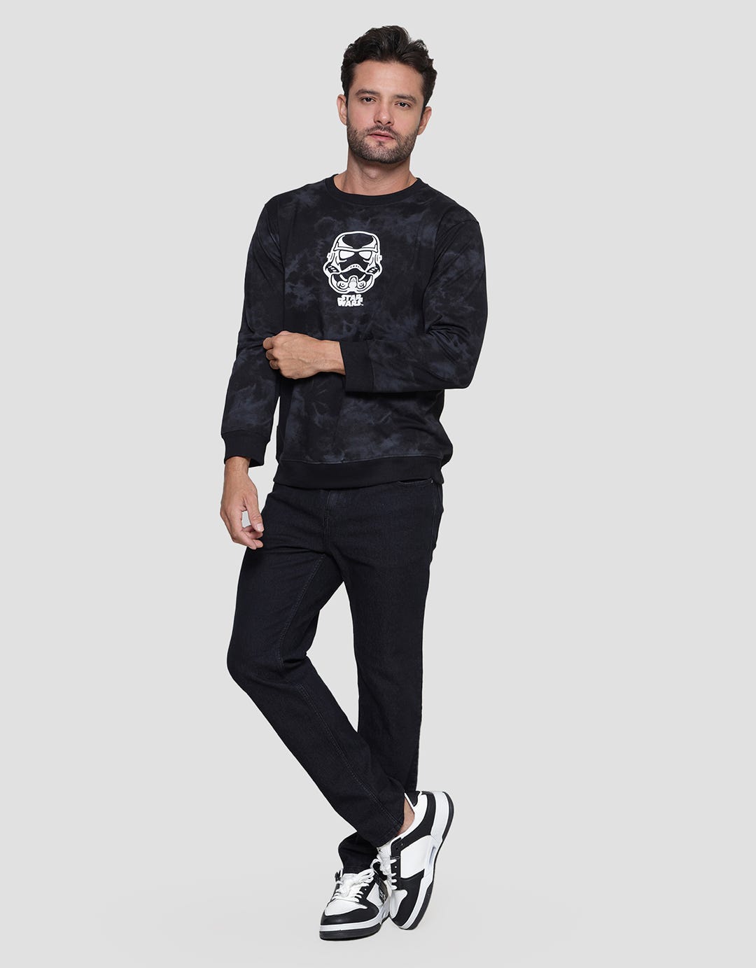 Star Wars White Logo Puff Sweater Pria