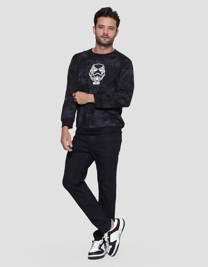 Star Wars White Logo Puff Sweater Pria