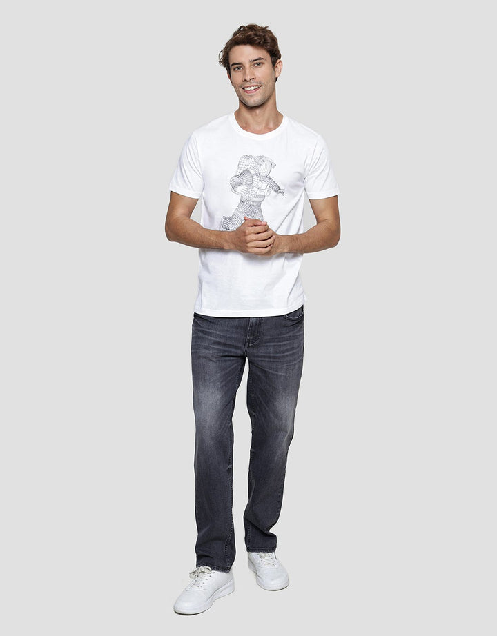 T Zone Print Graphic Exploration Men's Short Sleeve T-Shirt