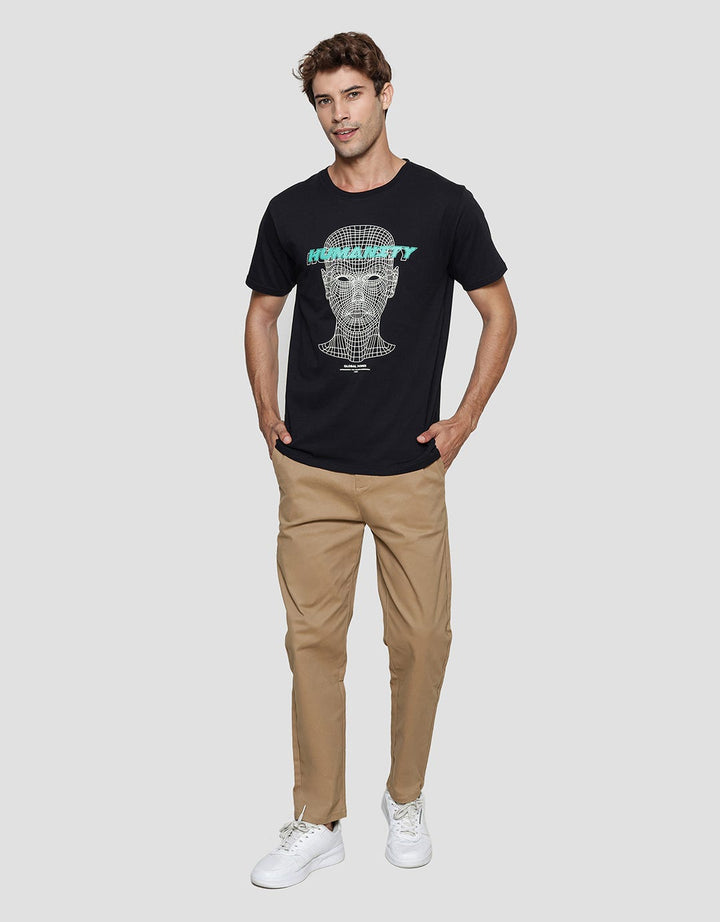 T Zone Humanity Linear Graphic Print Kaos Pria