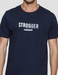 T Zone Big Size Print Stronger Kaos Lengan Pendek Pria