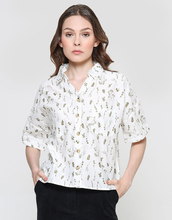 Connexion Basic Pocket Crossfire Blouse Wanita