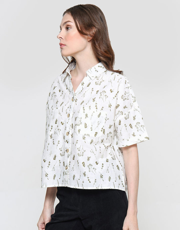 Connexion Basic Pocket Crossfire Blouse Wanita