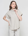 Connexion Dobby With Rolled Up Hand Blouse for Women