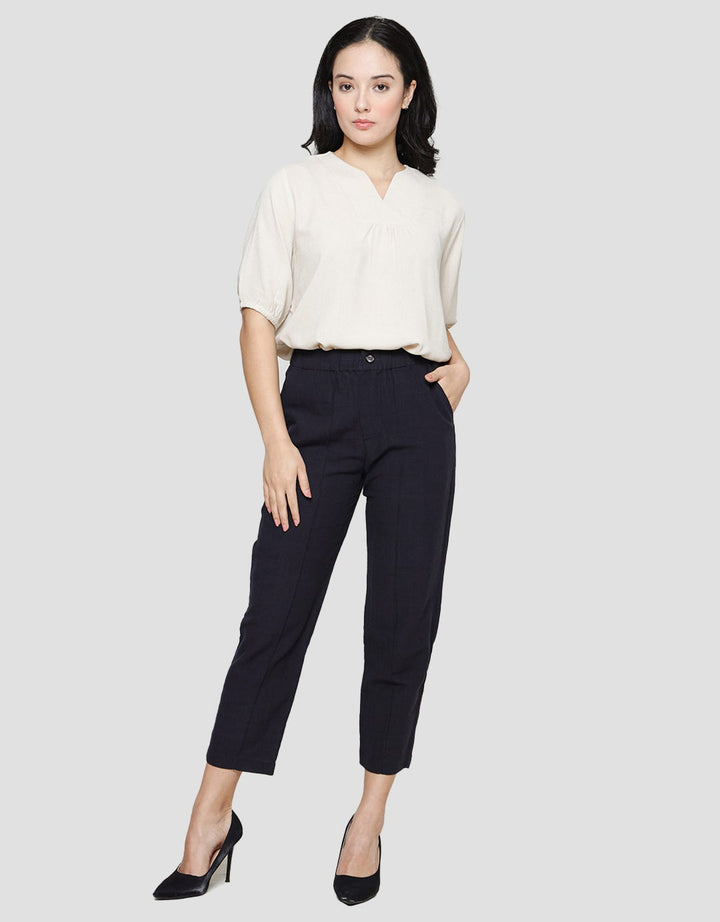 Connexion Celana Panjang Linen Crinkle Wanita