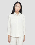 Connexion Kemeja Basic Pocket Linen Blend Wanita