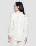 Connexion Kemeja Basic Pocket Linen Blend Wanita