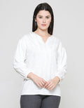 Connexion Embro Cut Linen Blouse for Women