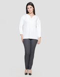 Connexion Embro Cut Linen Blouse for Women