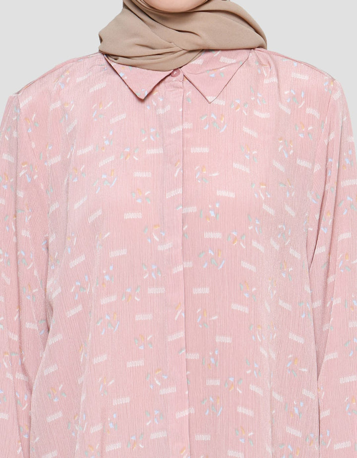 Annisa Asymmetrical Back Side All Over Print Women's Shirt