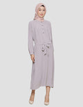 Annisa Double Layer Ogz Hand Embroidery Ruffle Sequins Maxi Neck Women's Dress