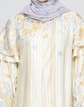Annisa Gamis Wanita Print Flower Bottom Hem Satin