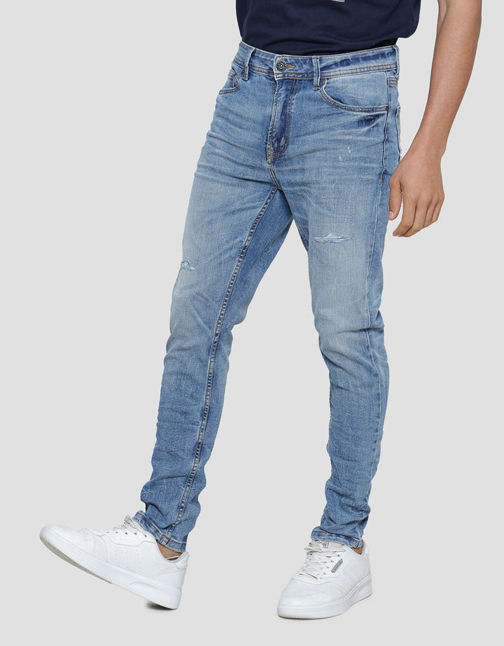 Nevada Denim Celana Panjang Skinny Ripped Pria