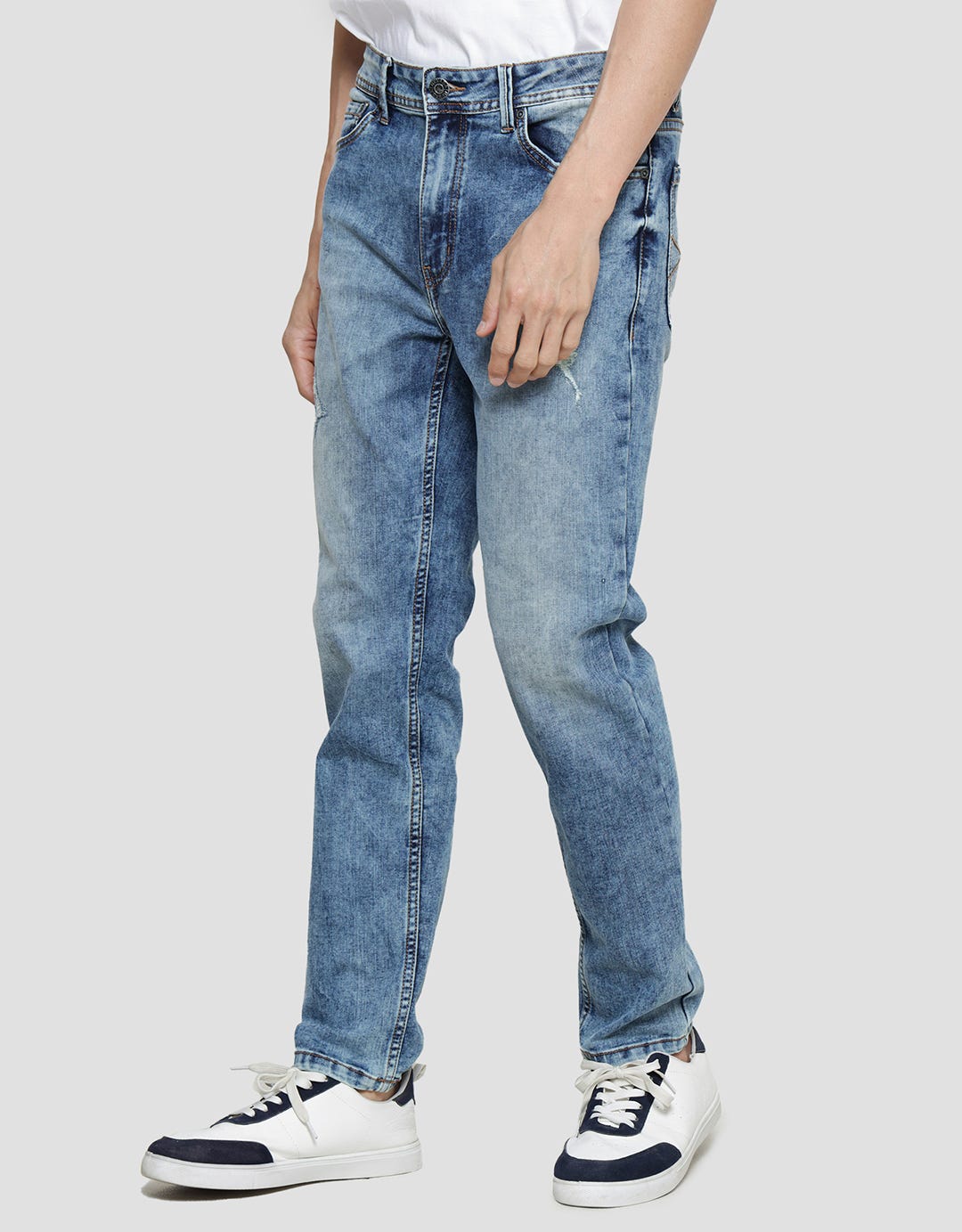 Nevada Ice Wash Celana Panjang Denim Slim Fit Pria