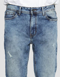 Nevada Ice Wash Celana Panjang Denim Slim Fit Pria