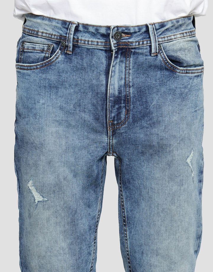 Nevada Ice Wash Celana Panjang Denim Slim Fit Pria