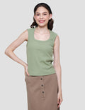 Nevada Solid Rib Round Neck Women's Tank Top