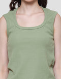 Nevada Solid Rib Round Neck Women's Tank Top