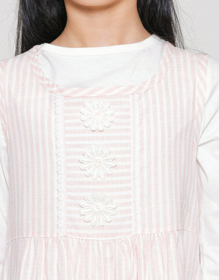 Cardinal Kids Girl Stripe Gamis Anak Perempuan