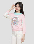 Aero Komb Neck Rib Unicorn Flower Girls Sweater