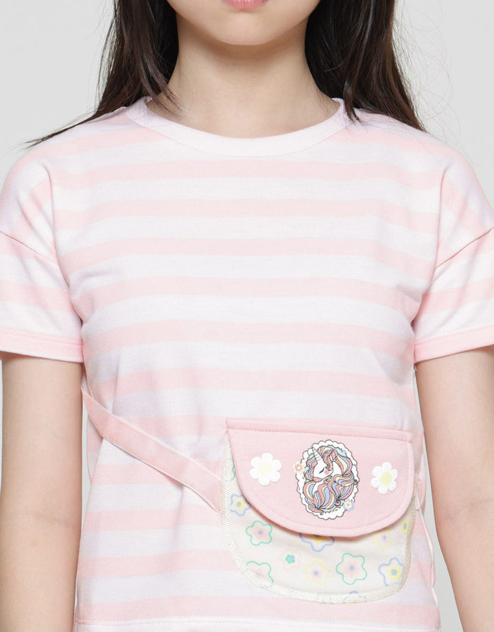 Aero Salur Komb Tas Unicorn Bunga Kaos Anak Perempuan