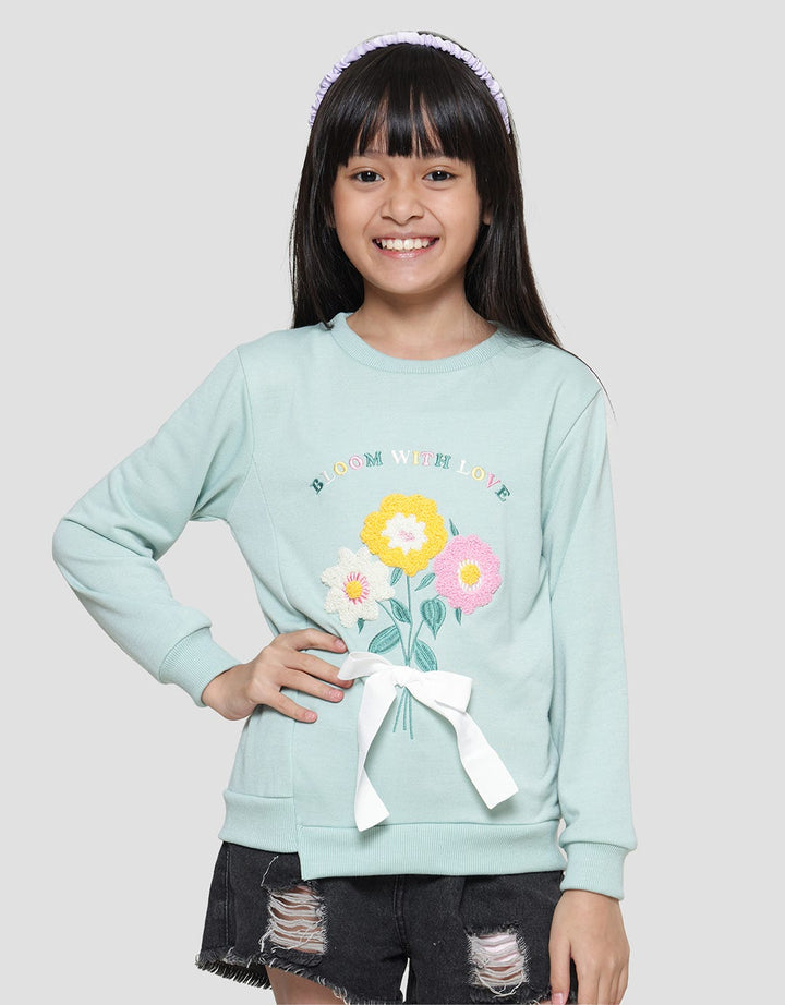 Aero Chenile Flower Sweater Anak Perempuan