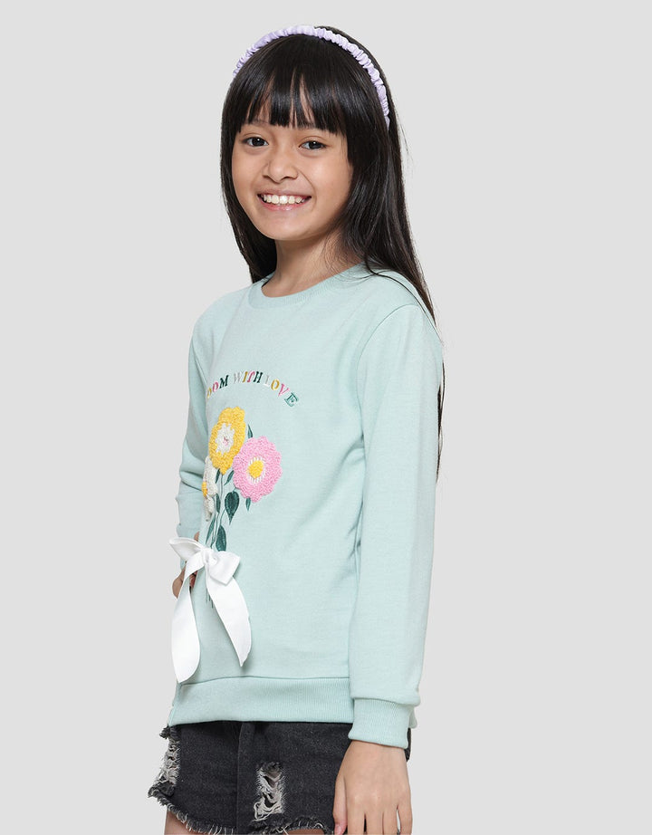 Aero Chenile Flower Sweater Anak Perempuan