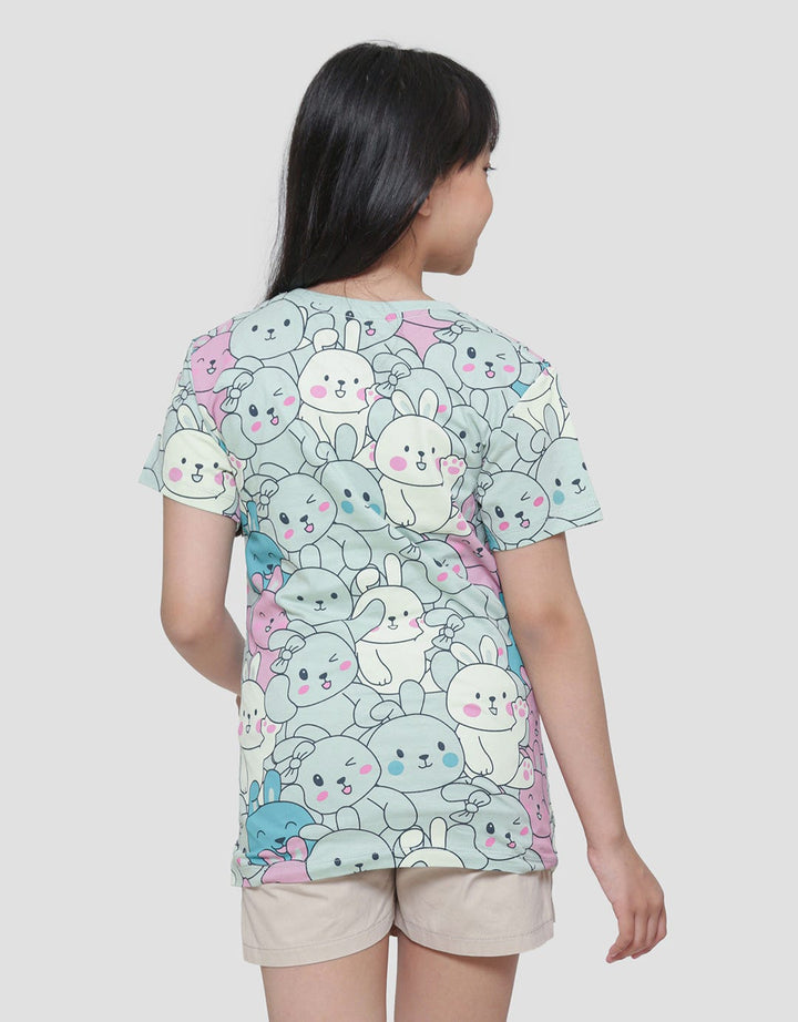 Aero Animal 3 Print Kaos Anak Perempuan