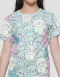 Aero Animal 3 Print Kaos Anak Perempuan