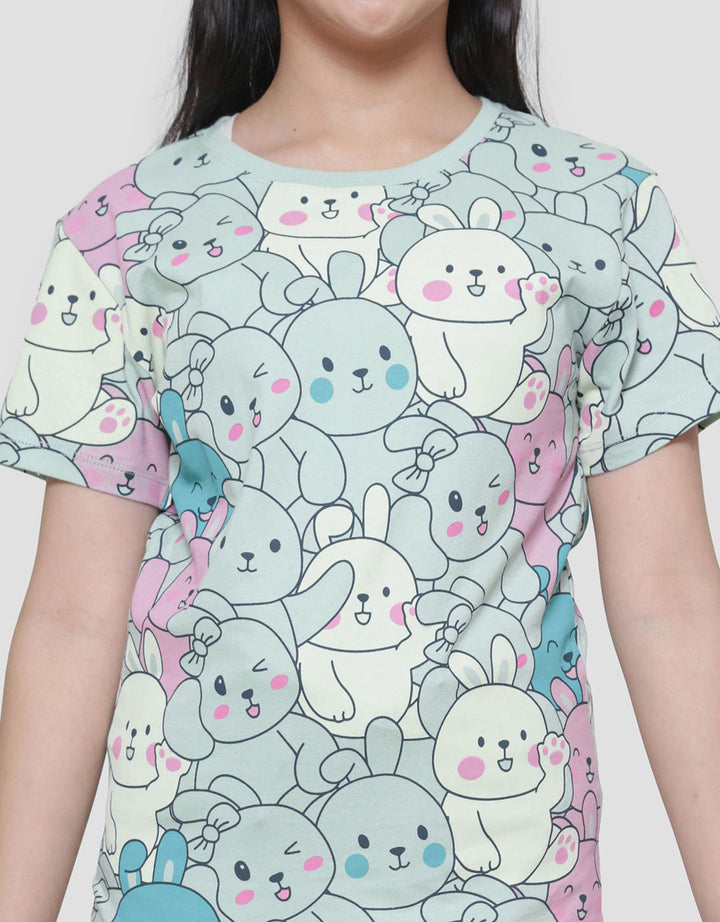 Aero Animal 3 Print Kaos Anak Perempuan