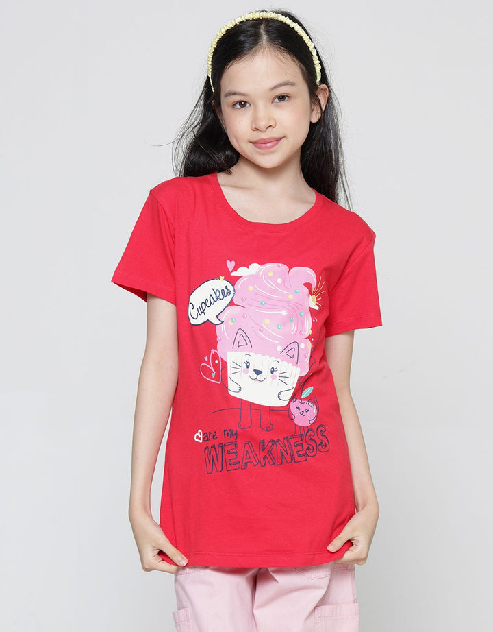 Aero Dessert Cupcake Kaos Lengan Pendek Anak Perempuan