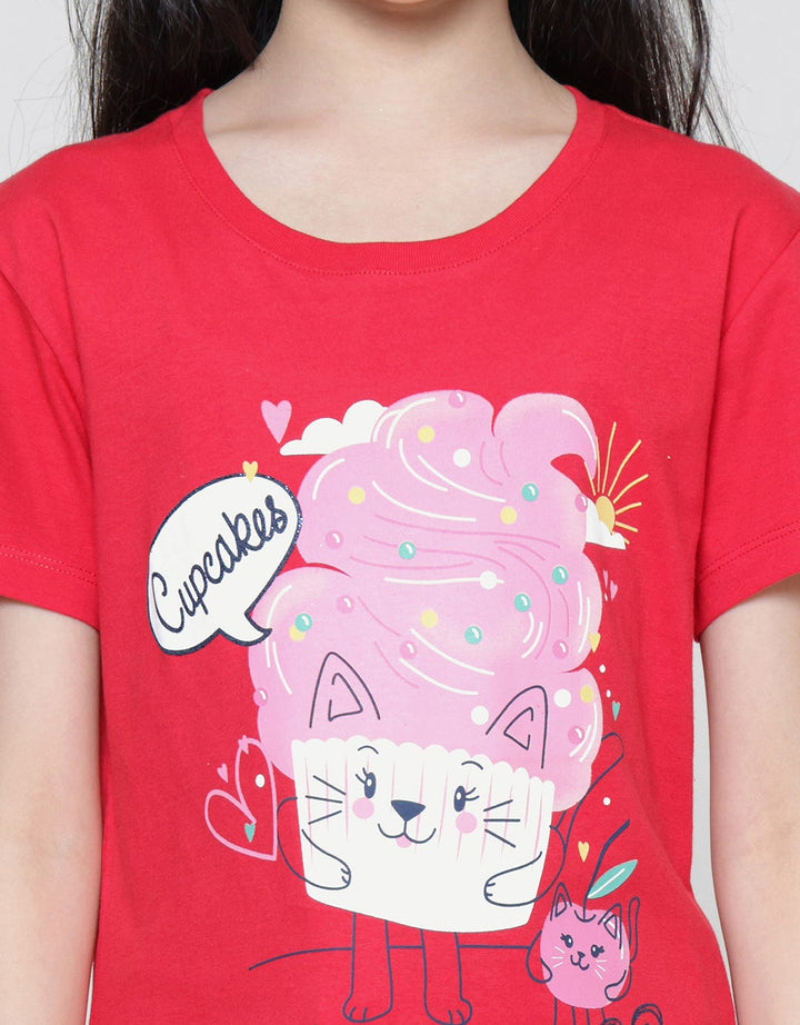 Aero Dessert Cupcake Kaos Lengan Pendek Anak Perempuan
