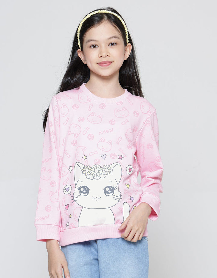 Aero Cat Soulmate Sweater Anak Perempuan