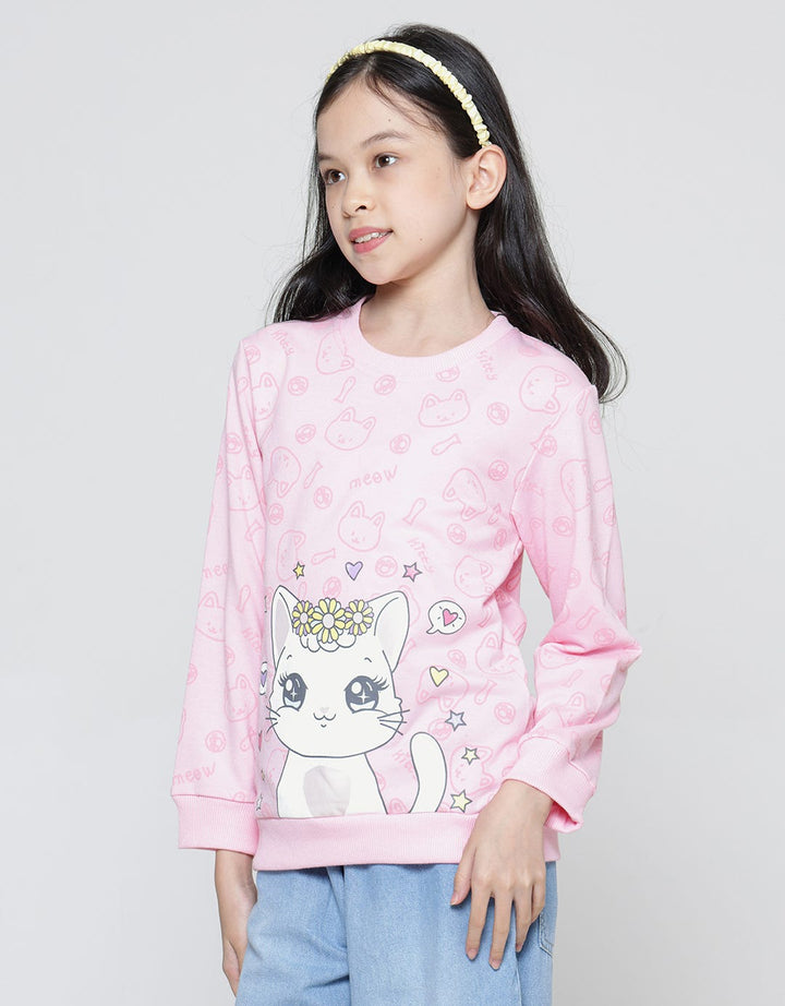 Aero Cat Soulmate Sweater Anak Perempuan