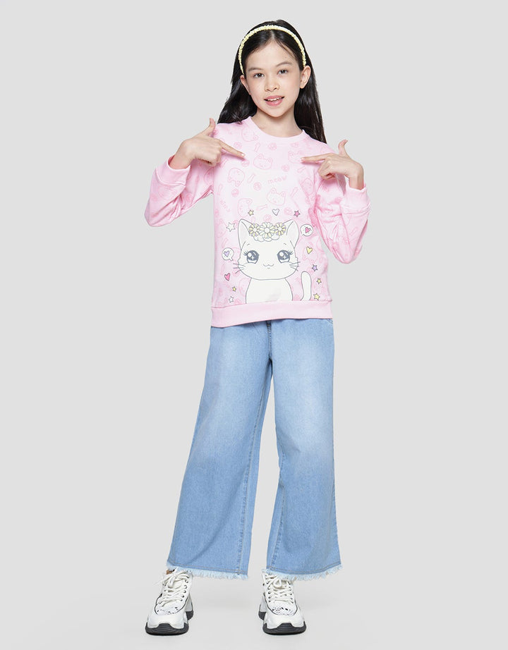 Aero Cat Soulmate Sweater Anak Perempuan