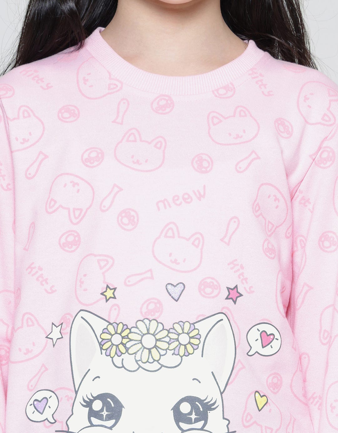 Aero Cat Soulmate Sweater Anak Perempuan