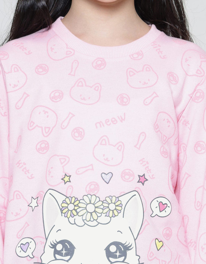 Aero Cat Soulmate Sweater Anak Perempuan