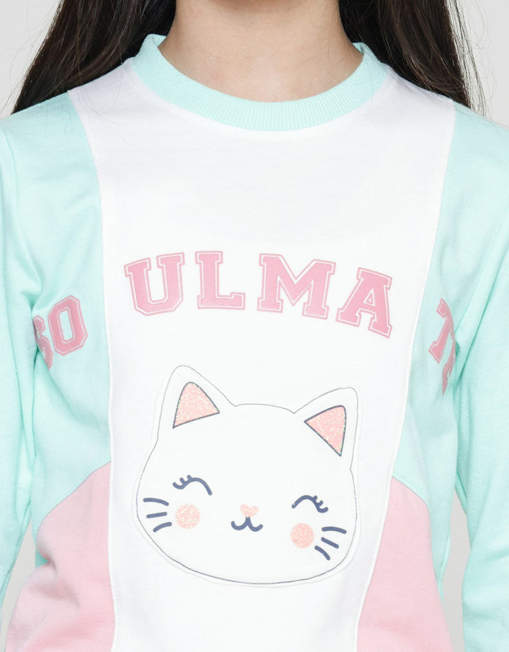 Aero Cat Soulmate Sweater Anak Perempuan